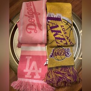 Bundle of 2 - LA Lakers and Dodgers scarves